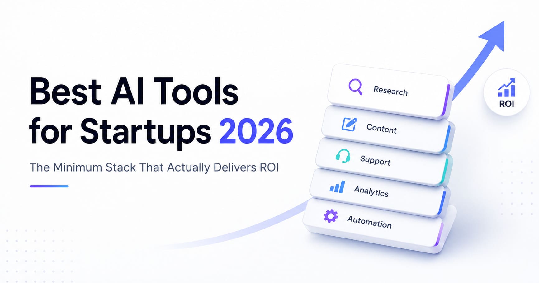 the best AI tools for startups 2026, featuring GitHub Copilot Pro, Zapier AI automation, and MIT NANDA insights on ROI and GenAI divide.