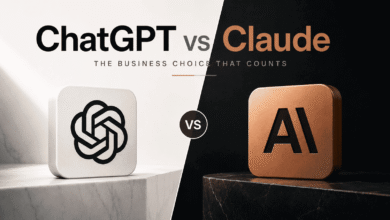 ChatGPT vs Claude for business 2026 showing OpenAI and Anthropic logos side by side with the business choice that counts