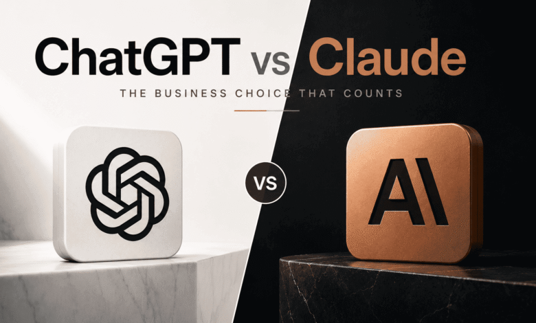 ChatGPT vs Claude for business 2026 showing OpenAI and Anthropic logos side by side with the business choice that counts