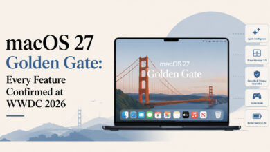 macOS 27 Golden Gate — Apple’s WWDC 2026 update featuring new intelligence, privacy, and performance upgrades.