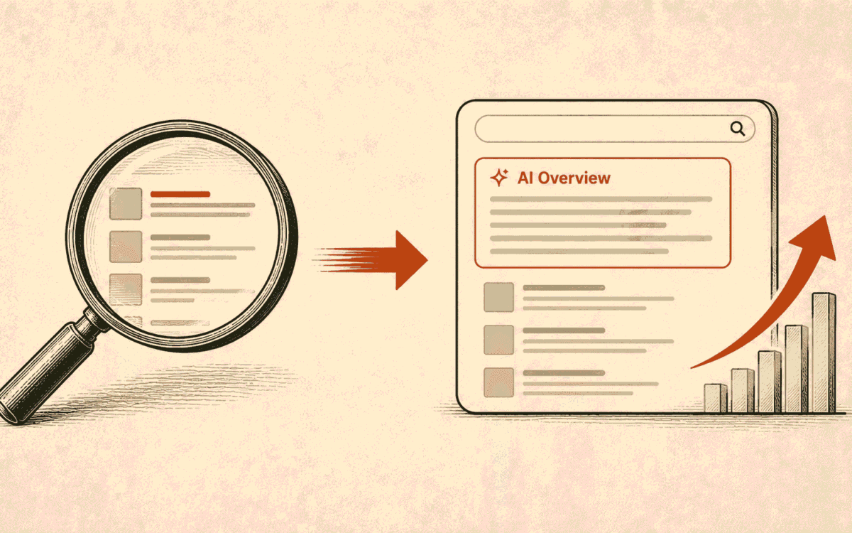 Google AI Overviews SEO 2026 showing AI-generated search summaries reshaping organic click-through rates.