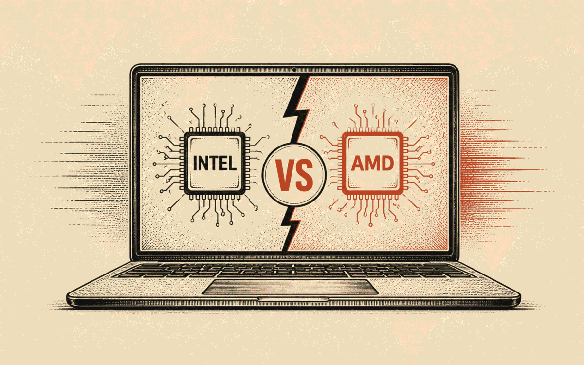 Intel vs AMD AI laptop 2026 showing NPU performance comparison for Copilot Plus PC chips.
