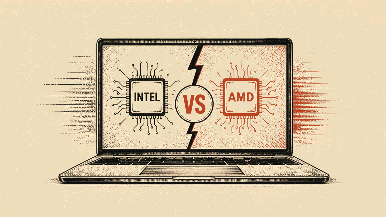 Intel vs AMD AI laptop 2026 showing NPU performance comparison for Copilot Plus PC chips.