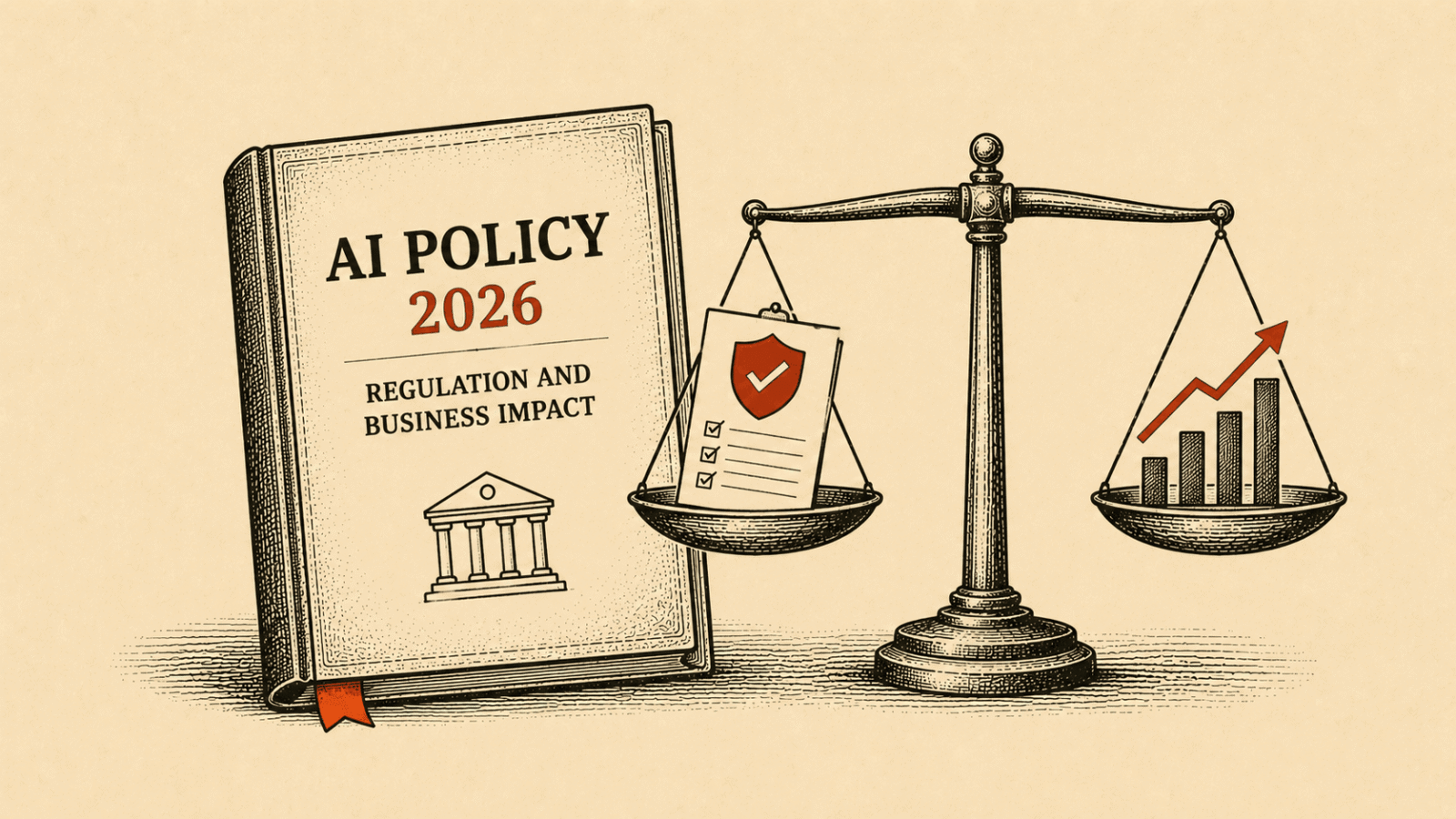 AI policy news 2026 showing regulation, transparency, copyright and enterprise governance