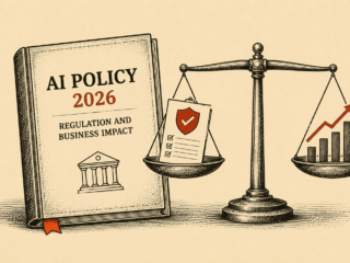 AI policy news 2026 showing regulation, transparency, copyright and enterprise governance